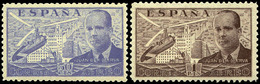 Ed. ** 883cc/4cc - 1939. Colores Cambiados Dentados. Conjunto Completo 2 Valores. Sin Charnela - Nuevos