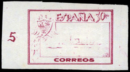 Año 1940 - Prueba De Proyecto No Adoptado Realizado En La Fábrica Del Timbre 30 Cts. Carmín S/D - Unused Stamps