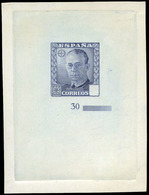 Año 1949 - Proyecto No Adoptado. Prueba De Punzón Azul. Sin Valor Y Fuera Del Cartucho 30 - Unused Stamps