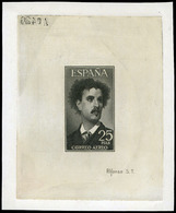 Ed. * 1164 - Fortuny. Prueba Punzón. Amplios Márgenes. Color Negro. Lujo. Excepcional Rareza - Cartas & Documentos