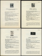 Año 1957/1962 - Conjunto De Las Pruebas En Negro Sobre Los Dípticos Realizados Por La F.N.M.T. Total 82 Dípticos - Covers & Documents