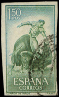 Ed. 0 1263 S/D - Toros. 1,50 Ptas. S/D. Usado. Excepcional Rareza Y Más En Esta Condición. Certificado GRAUS. - Briefe U. Dokumente