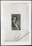 Ed. * 2072 - Personajes. José Espronceda. 25 Ptas. Prueba De Punzón Firmada Por El Grabador Sánchez Toda - Storia Postale