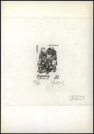 Ed. * 3483 - Literatura Española. Prueba Artista. Tirada 50 Ejemplares, Numerada Y Firmada Por El Grabador - Briefe U. Dokumente