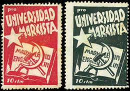 All. 83/8 - Pro Universidad Marxista. 6 Valores. Serie Completa. Raros. - Spanish Civil War Labels