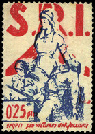 All. * 1253 - S.R.I. - 0,25 Ptas. Pro Víctimas Fascismo (cartucho Modificado). Raro - Spanish Civil War Labels