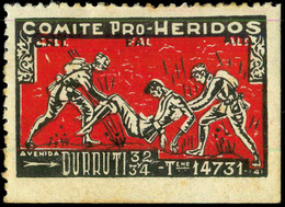 All. * 1911 - Comité Pro Heridos-Durruti. Raro. - Spanish Civil War Labels