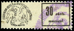 All. 0 1956 - Federación Iberica De Juventudes Libertarias. 30 Cts. Raro - Verschlussmarken Bürgerkrieg