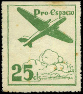 All. * 2162 - Pro Espacio. 25 Cts. Verde. Raro - Verschlussmarken Bürgerkrieg