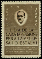 S/Cat. Per La Vellesa I D’estalvi. (27/3/1937). No Reseñada. Muy Rara - Spanish Civil War Labels