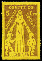 G.G. * 399 - Alicante. CONCENTAINA. Comité Asistencia Social. 5 Cts. Castaño Amarillo. Raro - Emisiones Repúblicanas