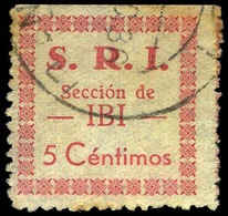 All. 0 2 - Alicante. IBI. S.R.I. Sección IBI. 5 Cts. Rojo. Raro - Emissions Républicaines