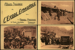 Tarjetas Políticas 1939 - “L’Exode Espagnole” (serie 2). 18 Postales Fotográficas En Estuche Original De Los Exiliados.. - Sonstige & Ohne Zuordnung