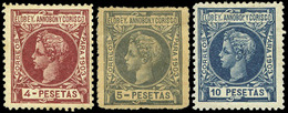 Ed. * 16N-17N-18N - 1903. Tipo Infante. 3 Valores. Final Serie. Numeración A.000.000 Al Dorso. Precioso Centraje - Annobon & Corisco