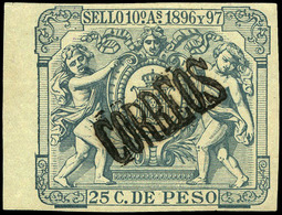 Ed. * 45 - 1898. Póliza Habilitada. Borde Hoja. Escasa. Marquillado Galvez. Cat. 675€ - Fernando Poo