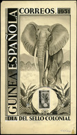 1951. Proyecto No Adoptado Realizado Por El Grabador “D. Ernesto Cerra” “Guinea Española. Día Del Sello Colonial-1951” - Guinea Spagnola