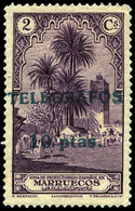 Ed. * 35/41 Telégrafos - 1936. Habilitados. 7 Valores. Completa. Preciosos Centrajes. Rara En Esta Condición Cat. + 615€ - Maroc Espagnol