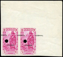 Ed. ** 6MTShhi Beneficencia - 1938. Historia Del Correo.Variedad Doble Impresión De La Sobrecarga, Una Invertida - Altri & Non Classificati