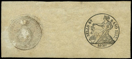 Alemany 5 - 1857. Pólizas. 40 Mils. Sello Entero Con Goma Original. Raro En Esta Condición - Revenue Stamps