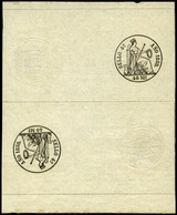 Alemany 9 - 1858. Pólizas. 40 Mils. Sello Entero En Pareja Capicua. (El Mismo Ejemplar Que Sale Fotografiado…) - Revenue Stamps