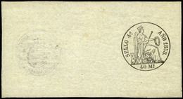 Alemany 9 - 1858. Pólizas. 40 Mils. Sello Entero Con Goma Original. Raro En Esta Condición - Revenue Stamps