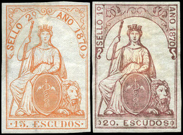 Alemany 97/105 - 1870. Pólizas. 9 Valores En Diversos Colores. Serie Completa. Goma Original. Rara En Esta Condición. - Revenue Stamps