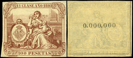 Alemany 376/88 - 1893. Pólizas. 13 Valores. Serie Completa Con Numeración 000.000 Al Dorso. Goma Original - Revenue Stamps