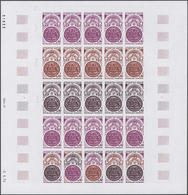 France 1801 Hotel Des Invalides Feuille Entière Essais De Couleur. Full Sheet Color Proofs. Monnaie Coin - Autres & Non Classés