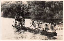 A Native Canoe On The Zambezi River Above The Victoria Falls  ZAMBIA - Zambia