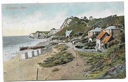 Early Colour Postcard, Steephill Cove, Coastal Seaside Scene, Beach Huts, Houses. 1905. - Ventnor
