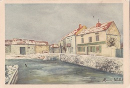 PAESAGGIO MAISON DEVANT UN ABREUVOIR M. UTRILLO  AUTENTICA 100% - Utrillo