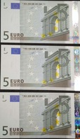Trio Correlativ EURO FRANCE 5 EUROS L010, DUISEMBERG, UNCIRCULATED - 5 Euro