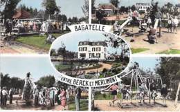 62 - BAGATELLE Entre BERCK / MERLIMONT - Petit Train / Jeux D'Enfants / Restaurant -Jolie CPSM Dentelée PF - Pas Calais - Other & Unclassified