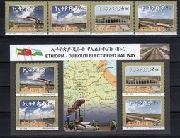 Ethiopia 2018 Djibouti- Electrified Railway SS + 4v MNH - Eisenbahnen