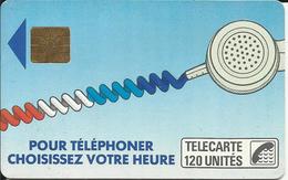 Télécarte 120 U , FRANCE TELECOM , CORDONS , Pour Téléphoner Choisissez Votre Heure , Voir Scans - Cordons'