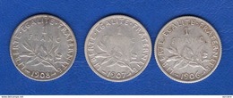 Franc  1906 +1907 +1908 - H. 1 Franc
