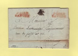 Savone -108 - Port Paye - 1809 - Destination Strasbourg - Departement Conquis De Montenotte - 1792-1815: Conquered Departments