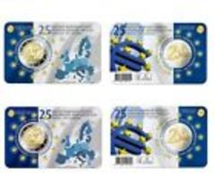 Belgique 2019 : Lot De 2 Coincards De La 2€ Commémorative '25 Ans De L'Institut Monétaire Européen' (EMI) - DISPONIBLE - Belgio