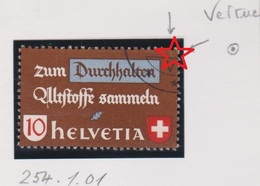 Delcampe - SUISSE Variétés:  Le ZNr 254.1.01  Oblitéré - Abarten