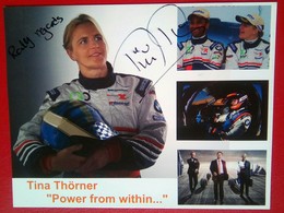 Tina Thorner Signed Card - Autographes