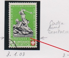 SUISSE Variétés:  Le ZNr 3.1.03  Oblitéré - Variétés