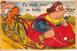 76-LA-BOUILLE- EN ROUTE POUR LA BOUILLE - CARTE A SYSTEME - La Bouille