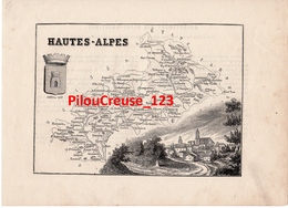 05 HAUTES ALPES - Carte Authentique Tourfaut 1865 Planche 17x24 Cm - - Mapas Geográficas