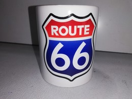 TASSE Ceramique MUG COFFEE ROUTE 66 HARLEY BIKER CADILLAC CHEVROLET BUICK FORD - Fahrzeuge