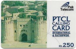 Pakistan - PTCL - Lahore Fort, Prepaid 250Rs, Used - Pakistán