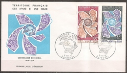 Enveloppe Afars Et Issas - 1er Jour Centenaire De L'u.p.u. Le 09/10/1974 (bon Etat) - Briefe U. Dokumente