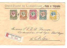 PR6507/ Grand Duché Luxembourg TP Caritas 1928 S/L.recommandée C.Luxembourg-Ville V.Arlon - Maschinenstempel (EMA)