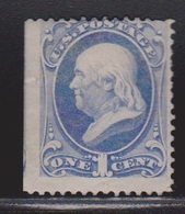 USA Scott # 156 MH - Benjamin Franklin - Hinge Remnant & Disturbed Gum - Unused Stamps