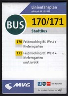 Germany Munchen, Munich 2007 / BUS 170/171, Feldmoching Kieferngarten / Linienfahrplan / Transportation Plan - Europe