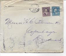 Perfin: F E & Co. Old Cover Sent To Denmark 1914. H-615 - Perforés
